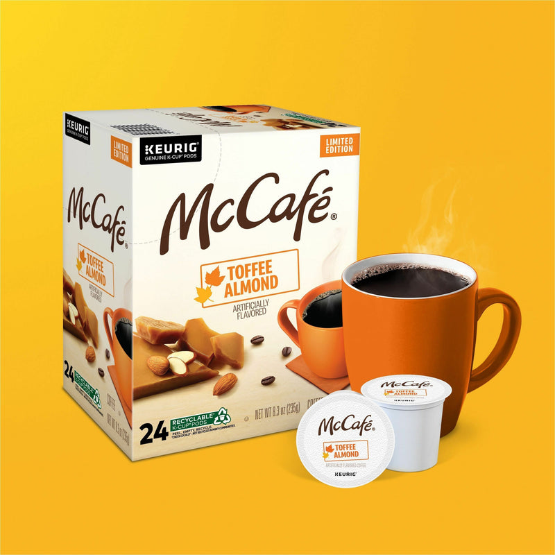 McCaf&eacute;® K-Cup Toffee Almond Coffee, Compatible with Keurig Brewer, Light, 24/Box (GMT9189) Box of 24