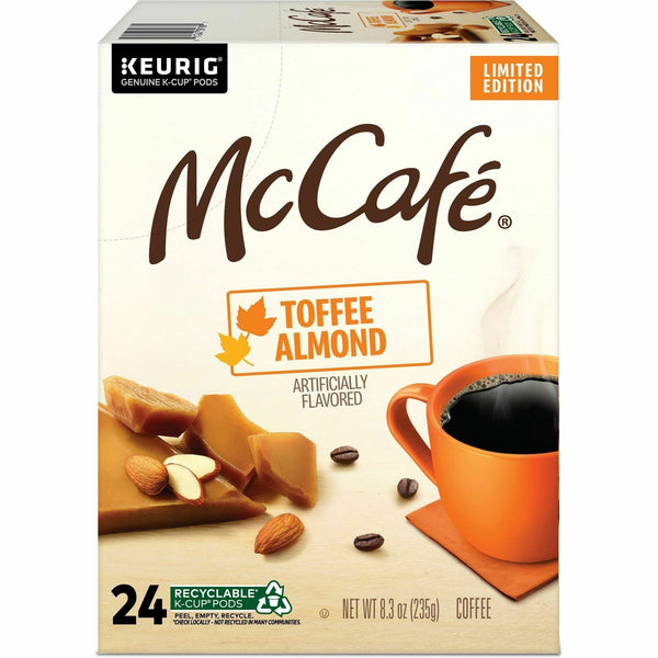 McCaf&eacute;® K-Cup Toffee Almond Coffee, Compatible with Keurig Brewer, Light, 24/Box (GMT9189) Box of 24