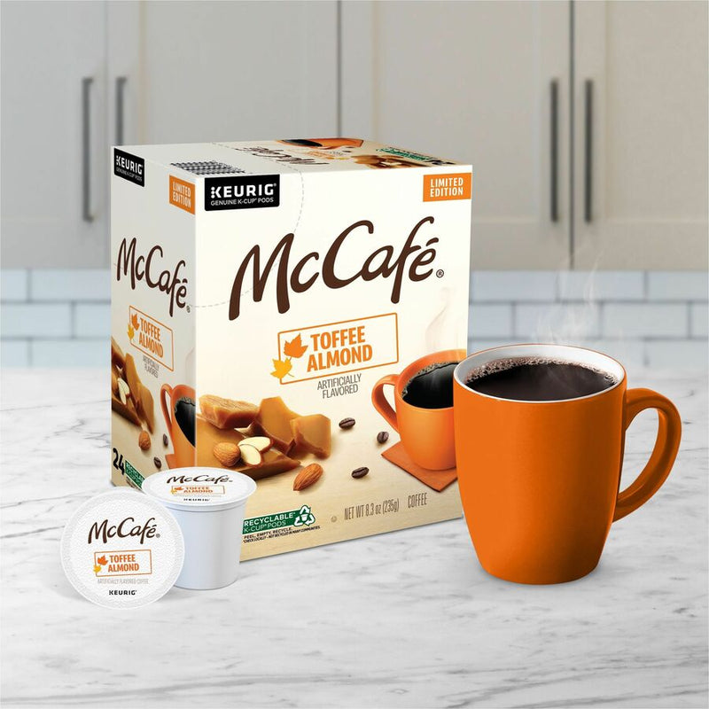 McCaf&eacute;® K-Cup Toffee Almond Coffee, Compatible with Keurig Brewer, Light, 24/Box (GMT9189) Box of 24