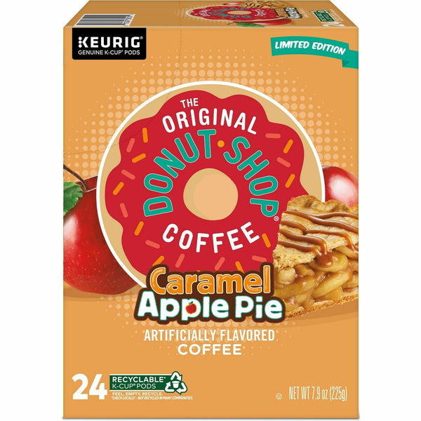 The Original Donut Shop® K-Cup Caramel Apple Pie Coffee, Compatible with Keurig Brewer, Light, 24/Box (GMT8101) Box of 24