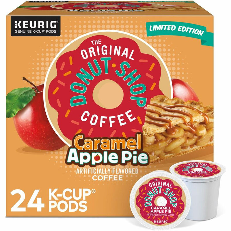 The Original Donut Shop® K-Cup Caramel Apple Pie Coffee, Compatible with Keurig Brewer, Light, 24/Box (GMT8101) Box of 24