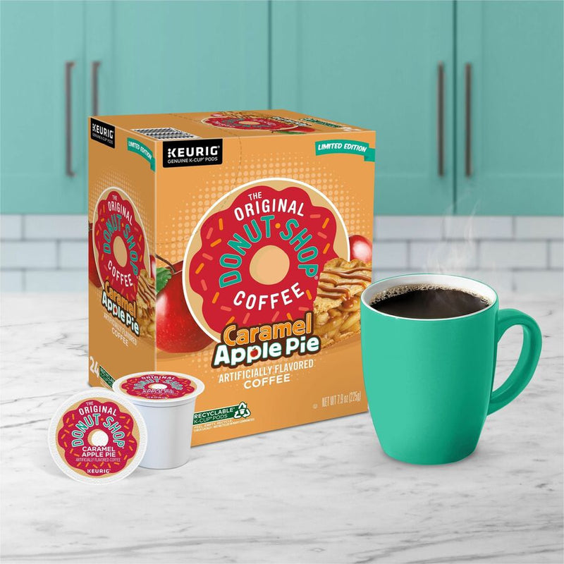 The Original Donut Shop® K-Cup Caramel Apple Pie Coffee, Compatible with Keurig Brewer, Light, 24/Box (GMT8101) Box of 24