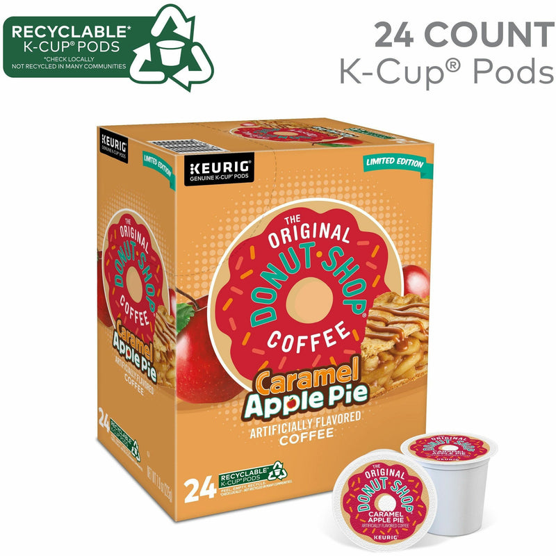 The Original Donut Shop® K-Cup Caramel Apple Pie Coffee, Compatible with Keurig Brewer, Light, 24/Box (GMT8101) Box of 24