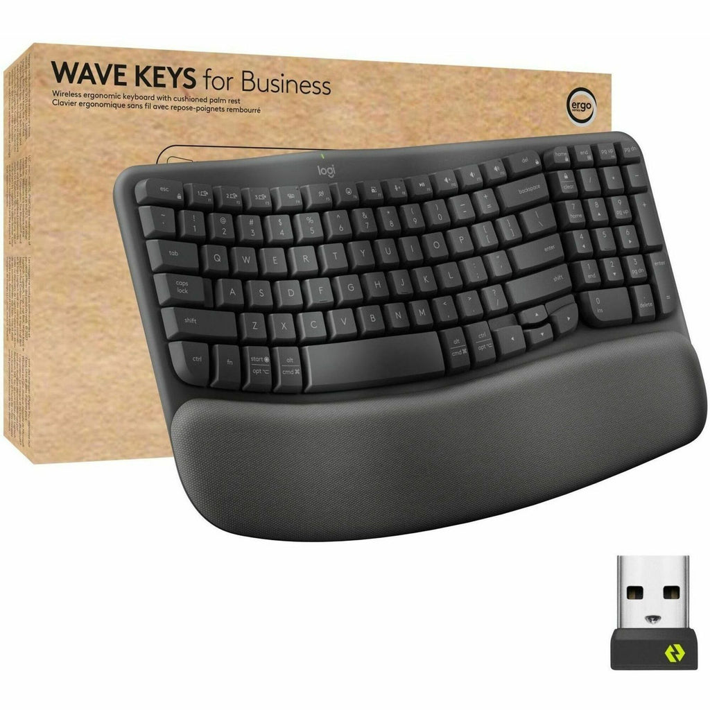 Wave Keyboad Logitech Wave Keys for Business Ergonomic Wireless Keyboard (LOG920012 ...