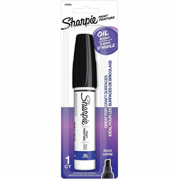 Sharpie Oil-Based Paint Markers, Bold Marker Point, Black Oil Based Ink, 1 Pack (SAN2069066)