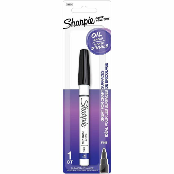 Sharpie Oil-Based Paint Markers, Fine Marker Point, Black Oil Based Ink, 1 Pack (SAN2089210)