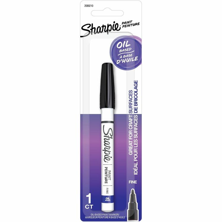 Sharpie Oil-Based Paint Markers, Fine Marker Point, Black Oil Based Ink, 1 Pack (SAN2089210) 1 Pack