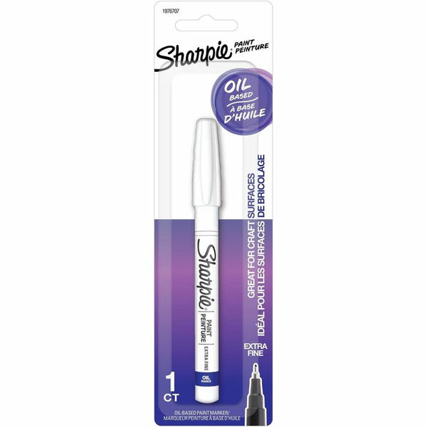 Sharpie Oil-Based Paint Markers, Extra Fine Marker Point, White Oil Based Ink, 1 Pack (SAN1976707)