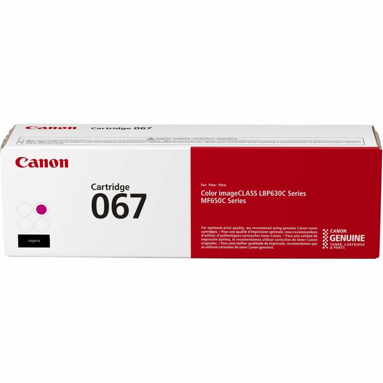 Canon 5100C001 (067) Toner, 1,250 Page-Yield, Magenta (CNMCRTDG067MA)