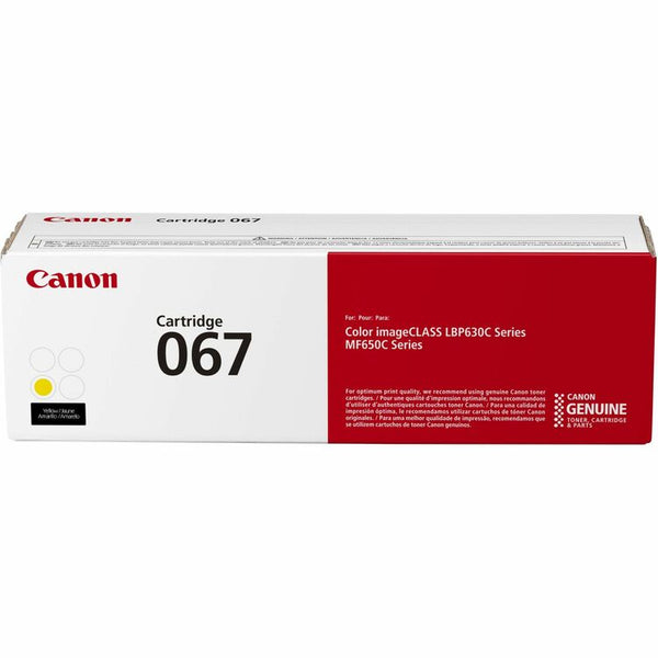 Canon 5099C001 (067) Toner, 1,250 Page-Yield, Yellow (CNMCRTDG067YW)