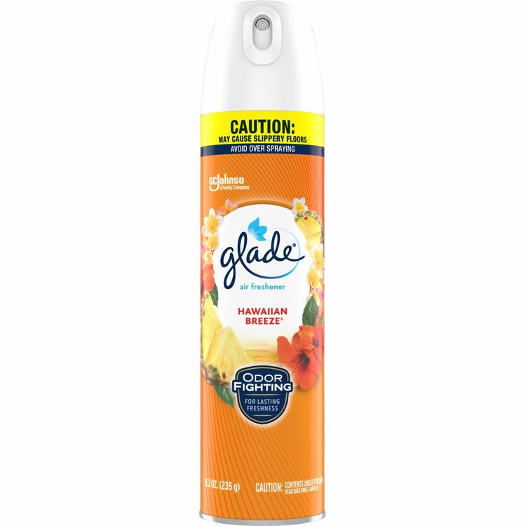 Glade Hawaiian Breeze Scent Air Spray, Aerosol, 8.3 fl oz (0.3 quart), Hawaiian Breeze, Each, CFC-free, Ozone-safe (SJN346571) Each