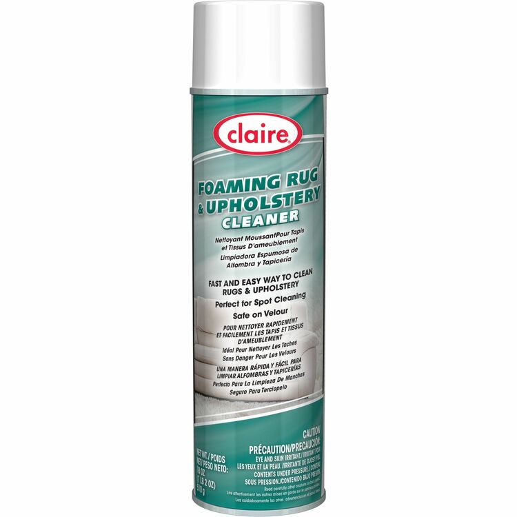 Claire Foaming Rug/Upholstery Cleaner, Foam Spray, 18 fl oz (0.6 quart), Ammonia ScentCan, Seafoam (CGCCL869) Each