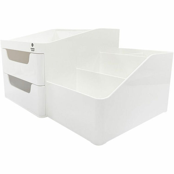 Business Source Multi-Grid Desktop Organizer, 7 Compartment(s), 2 Drawer(s), 5.7" Height x 10.7" Width x 7.6" Depth (BSN11880) Each