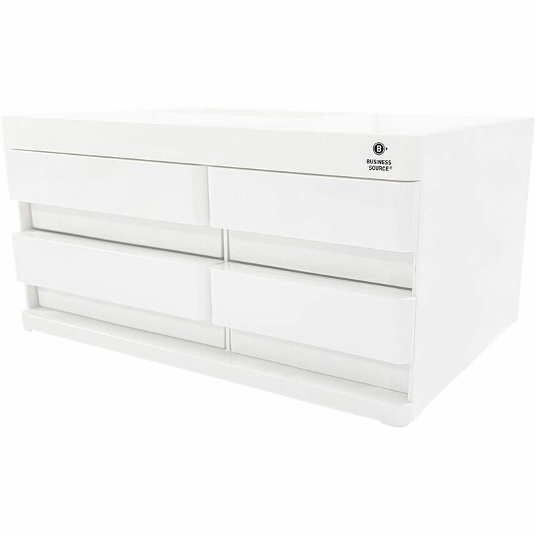 Business Source Multi-Drawer Desktop Organizer, 4 Compartment(s), 4 Drawer(s), 5.2" Height x 10.4" Width x 7.4" Depth (BSN11882) Each