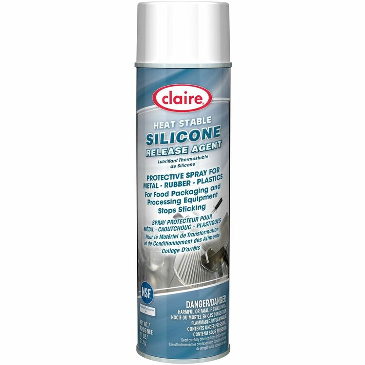 Claire Heat Stable Silicone Release Agent, Spray, Aerosol, 11 fl oz (0.3 quart), Mild Petroleum Scent (CGCCL948) Each