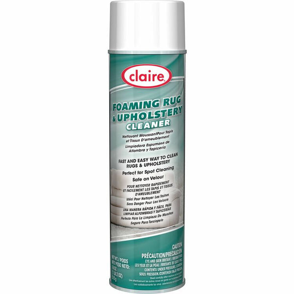 Claire Foaming Rug/Upholstery Cleaner, Foam Spray, 18 fl oz (0.6 quart), Ammonia Scent, Colorless (CGCCL869CT) Case of 12