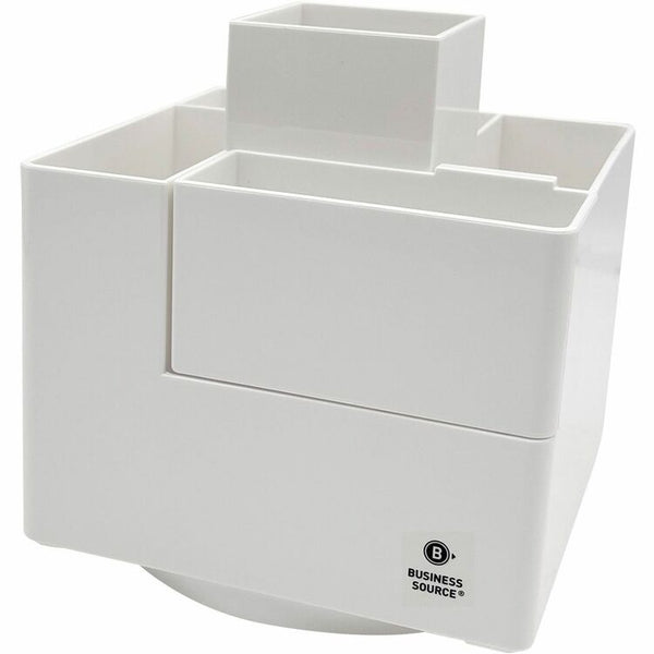 Business Source Modular Rotatable Pen Cup, 6 Compartment(s), 5.1" Height x 4.7" Width x 4.7" Depth (BSN11878) Each