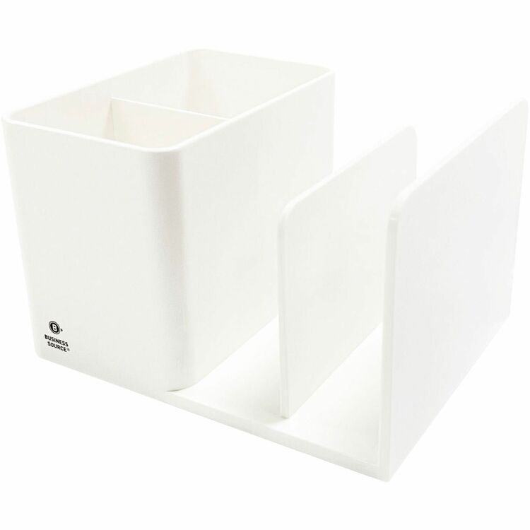 Business Source Multifunctional Pen Cup Organizer, 2 Compartment(s), 3.8" Height x 6.1" Width x 4.7" Depth (BSN11881) Each