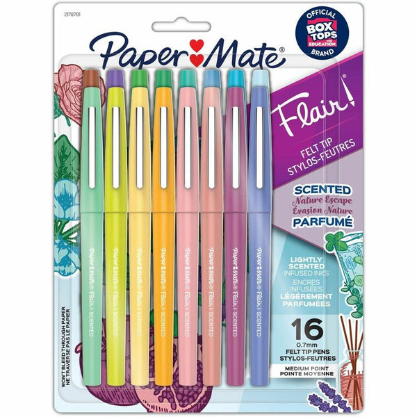 Paper Mate Flair Scented Nature Escape Pens (PAP2178701) Pack of 16