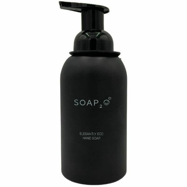 SOAP2O Ceramic Soap Bottle, 11.83 fl oz Capacity, Eco-friendly, Wall Mountable, Counter Mountable, Black (SOAS2O350BD) Each