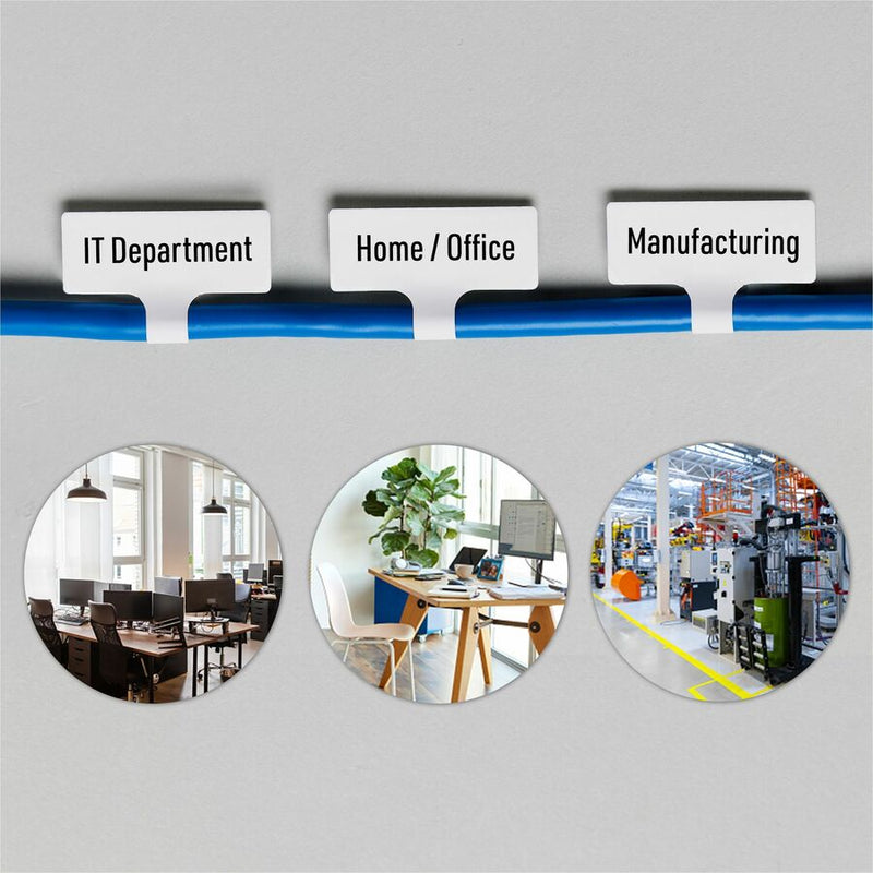Avery® Cable Self-Adhesive Waterproof Labels, T-Style, 1.25" x 2" , 300 Total (61539) (AVE61539) 1 Pack