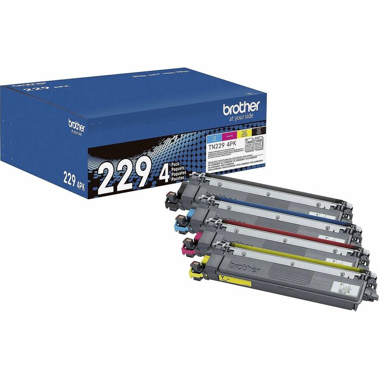 Brother Original Standard Yield Laser Toner Cartridge, Black, Cyan, Magenta, Yellow (BRTTN2294PK)