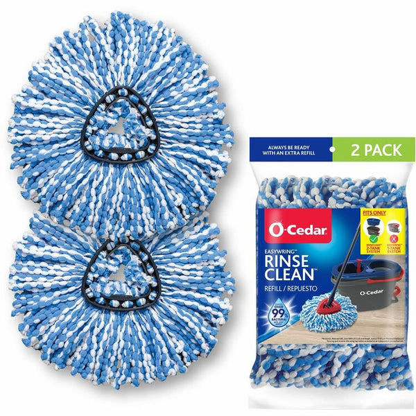 O-Cedar EasyWring Rinse Clean Mop Refill, MicroFiber, Multi, 2/Pack (FHP172092) Pack of 2