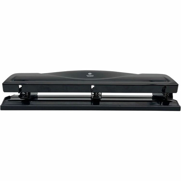 Business Source Nonadjustable 3-Hole Punch, 10 Sheet, 1/4" Punch Size, Round Shape, Black (BSN65655) Each