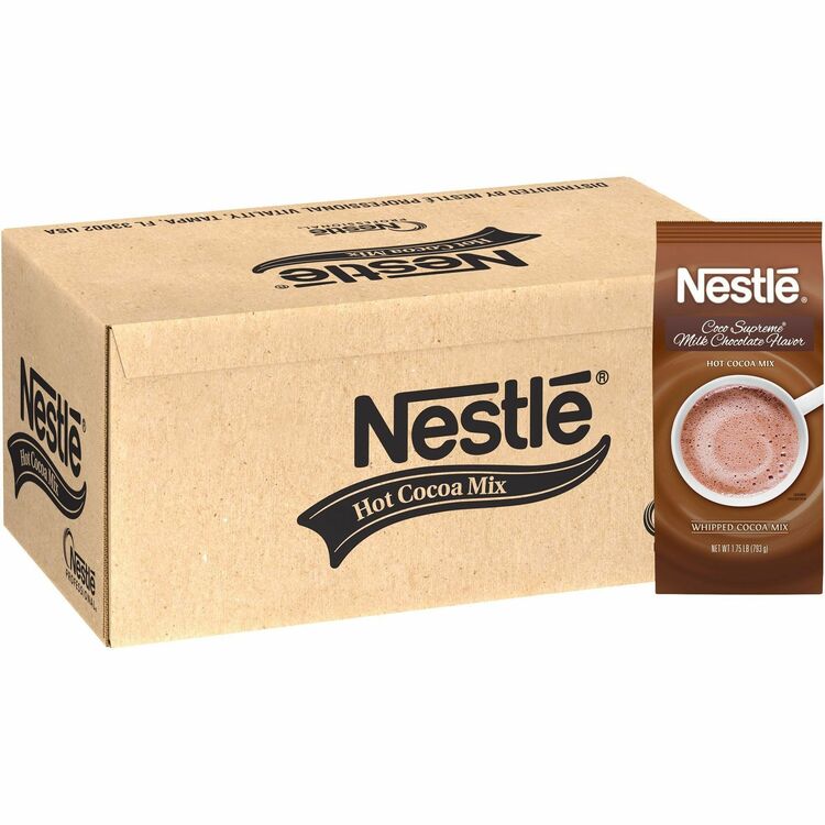 Nestle Coco Supreme Hot Cocoa Mix, 1.75 lb, Bag, 12/Carton (NES12192) Case of 12