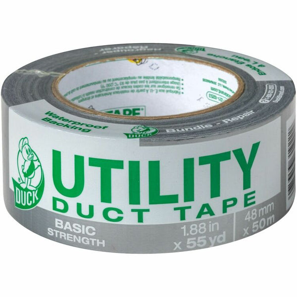Duck Brand Utility Duct Tape, 55 yd Length x 1.88" Width, 1 Roll, Silver (DUC242946) 1 Roll