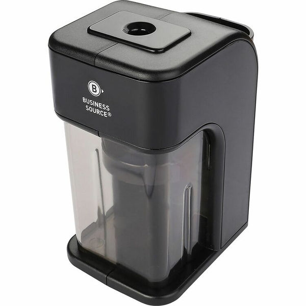Business Source Electric Pencil Sharpener, Helical, AC Adapter, DC Adapter Powered, Black (BSN84200) Each