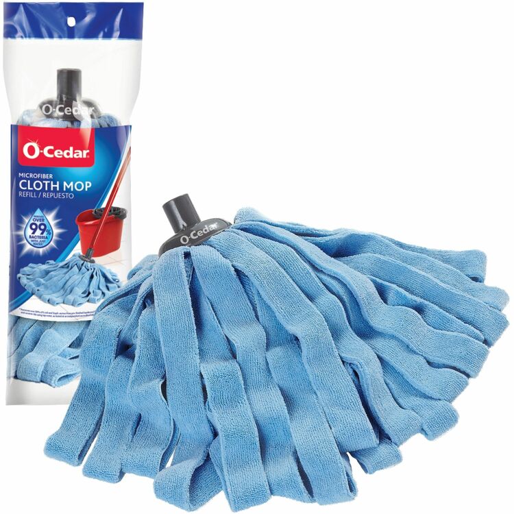 O-Cedar Microfiber Cloth Mop Refill, MicroFiber, Blue, 1Each (FHP149334) Each