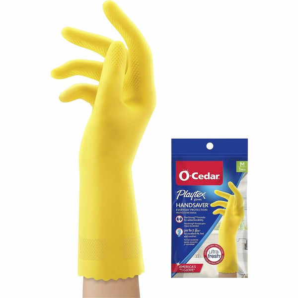 O-Cedar Playtex Handsaver Gloves, Medium Size, Yellow, 2/Pair (FHP163675) 1 Pair