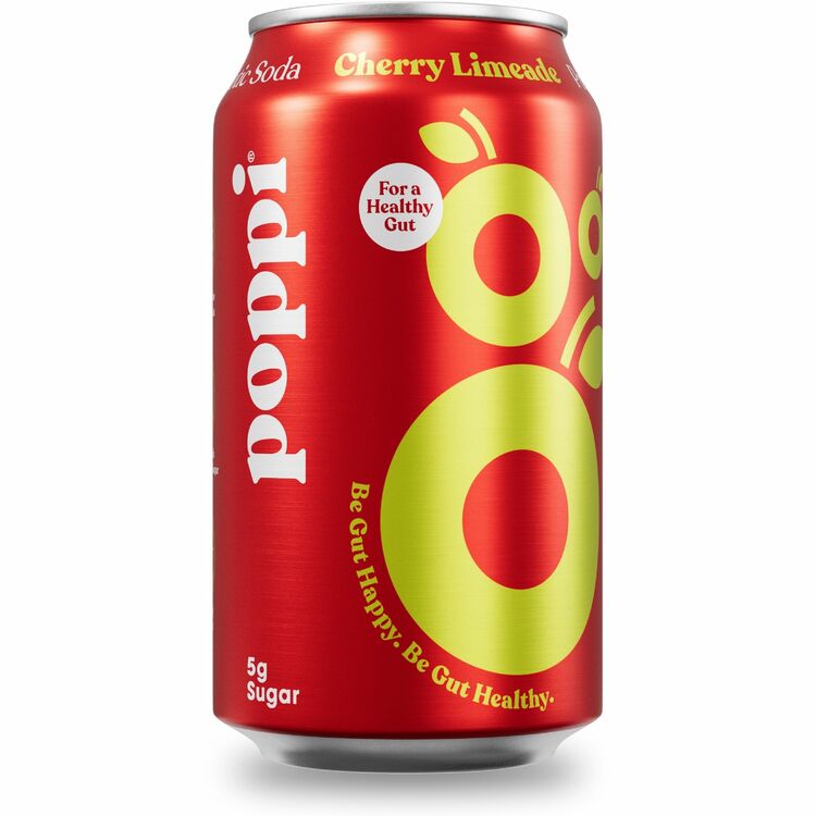 Poppi Prebiotic Soda, Ready-to-Drink, 12 fl oz (355 mL), 12/Carton (POI50013) Case of 12