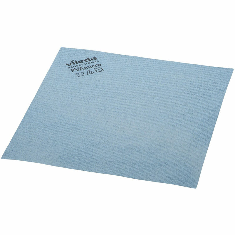 Vileda Professional PVAmicro Cleaning Cloths, Cloth, 14" Width x 15" Length, 5/Pack, Blue (VLD143590) Pack of 5