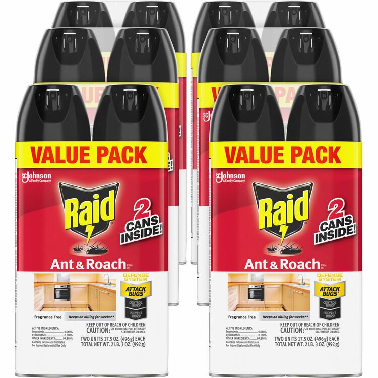 Raid Ant & Roach Killer Spray, 6/Carton (SJN370913CT) Case of 6