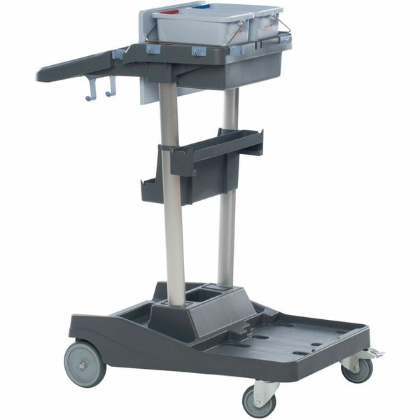 Vileda Professional VoleoPro Cart, 4 Casters, Plastic, Aluminum, Anodized Aluminum, Steel, x 4.8" Width x 8" Depth x 17.8" Height, Gray (VLD143724) Each