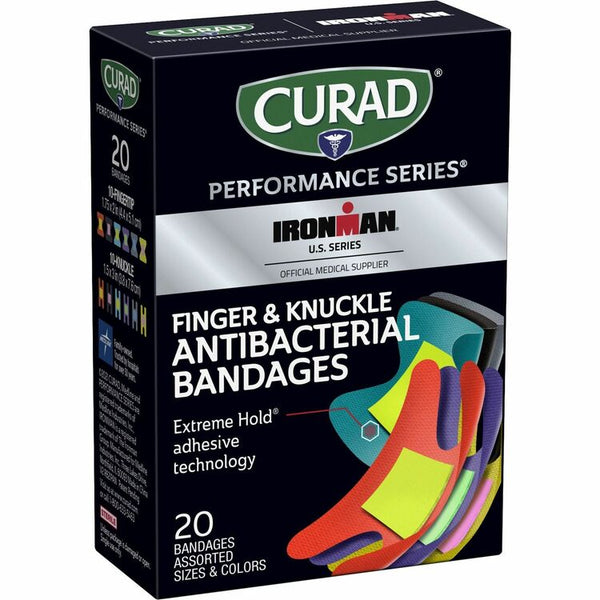 Curad Finger/Knuckle Antibacterial Bandage, Assorted Sizes (MIICURIM5021V1) 1 Box