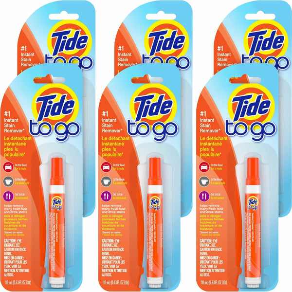 Tide To Go Stain Remover Pen, Pen, 0.34 oz (0.02 lb), 6/Carton (NMC01205CT) Case of 6