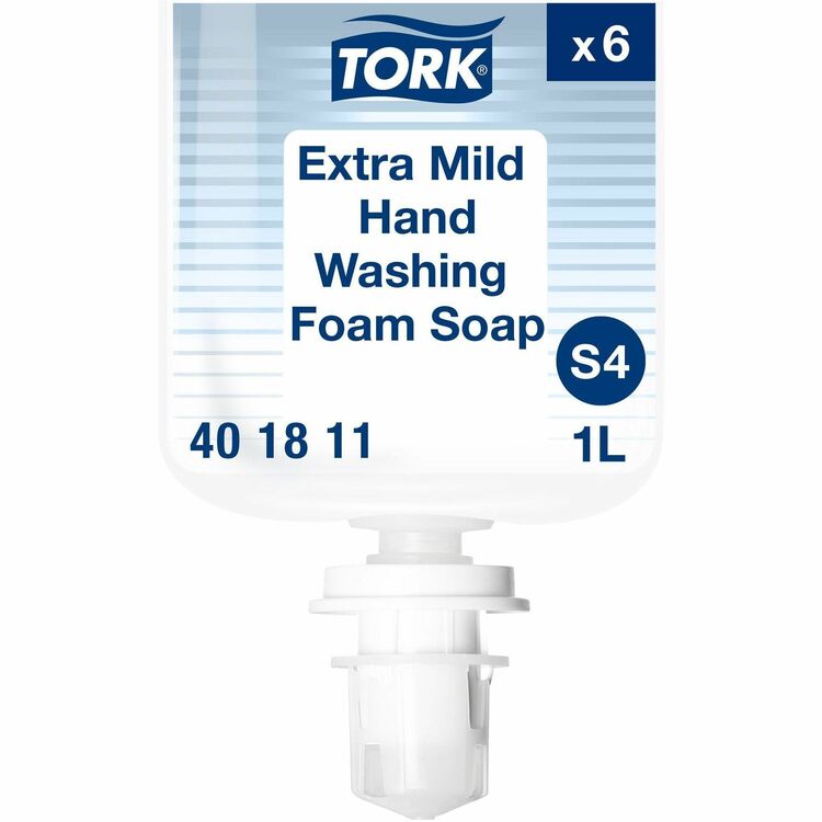 TORK Extra Mild Foam Soap, Unscented, 1 L Refill, 6/Carton (TRK401811) Case of 6