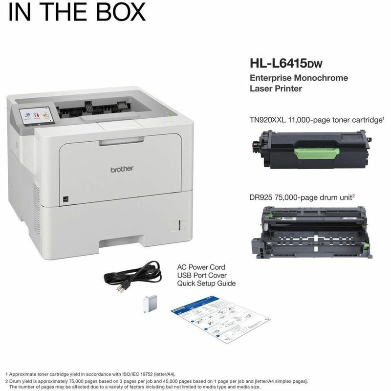 Brother HL-L6415DW Desktop Wireless Laser Printer (BRTHLL6415DW) Each