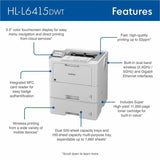 Brother HL-L6415DWT Desktop Wireless Laser Printer (BRTHLL6415DWT) Each