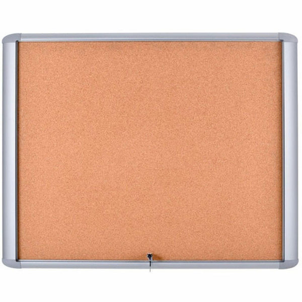 MasterVision Water-Resistant Enclosed Corkboard, 30" Board Height x 26.50" Board Width x 0.70" Board Depth (BVCVT340601760) Each