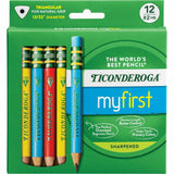 Dixon My First Short Pencils, Assorted Barrel, 12/Box (DIXX33112) Box of 12