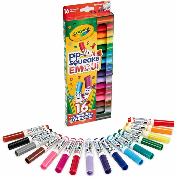 Crayola Pip Squeaks Marker Stamps, Assorted Ink, 16/Pack (CYO588717) Pack of 16