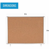 MasterVision Water-Resistant Enclosed Corkboard, 47" Board Height x 38.30" Board Width x 0.70" Board Depth (BVCVT380601760) Each