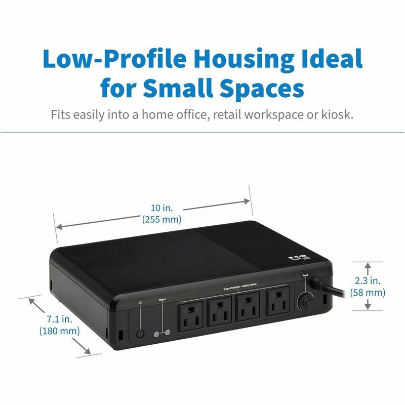 Tripp Lite by Eaton BC600R 600VA Desktop/Surface/Wall Mountable UPS (TRPBC600R) Each