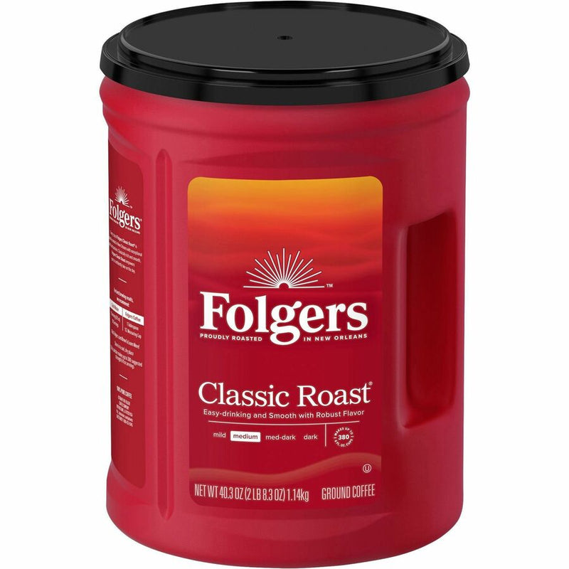 Folgers® Ground Canister Classic Roast Coffee, Medium, 6/Carton, 210/Pallet (FOL30419PL) 1 Pallet