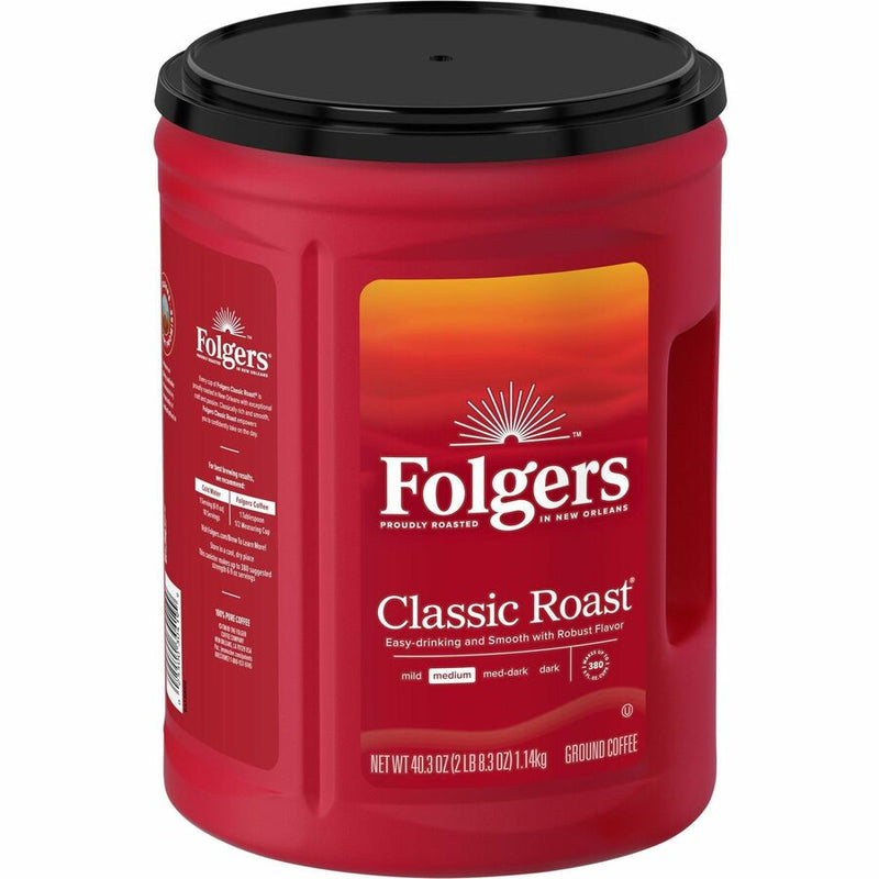 Folgers® Ground Canister Classic Roast Coffee, Medium, 6/Carton, 210/Pallet (FOL30419PL) 1 Pallet