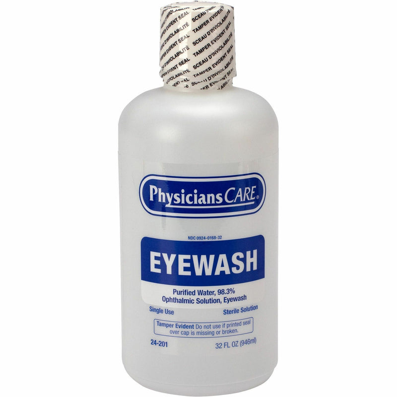 First Aid Only Sterile Ophthalmic Solution Eyewash, 1 quart, Sterile, For Eye Burning, Irritated Eyes (FAO24201) Each